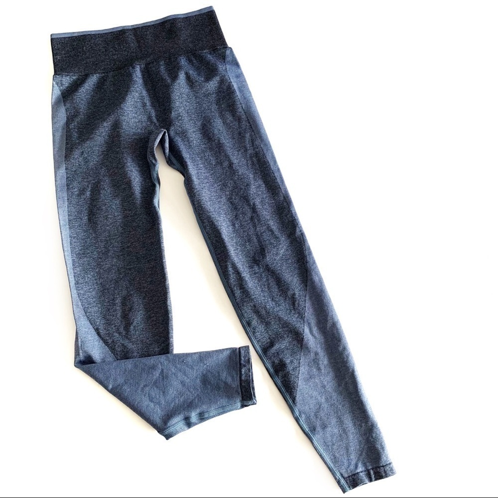 VS PINK Blue Heathered Seamless Stretch Leggings Womens Small